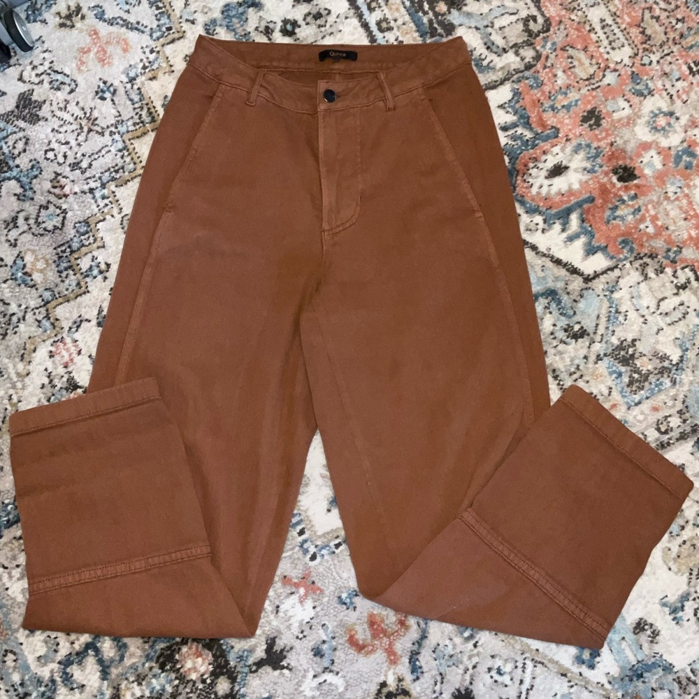 Quince Women’s Brown Straight-Leg Chinos